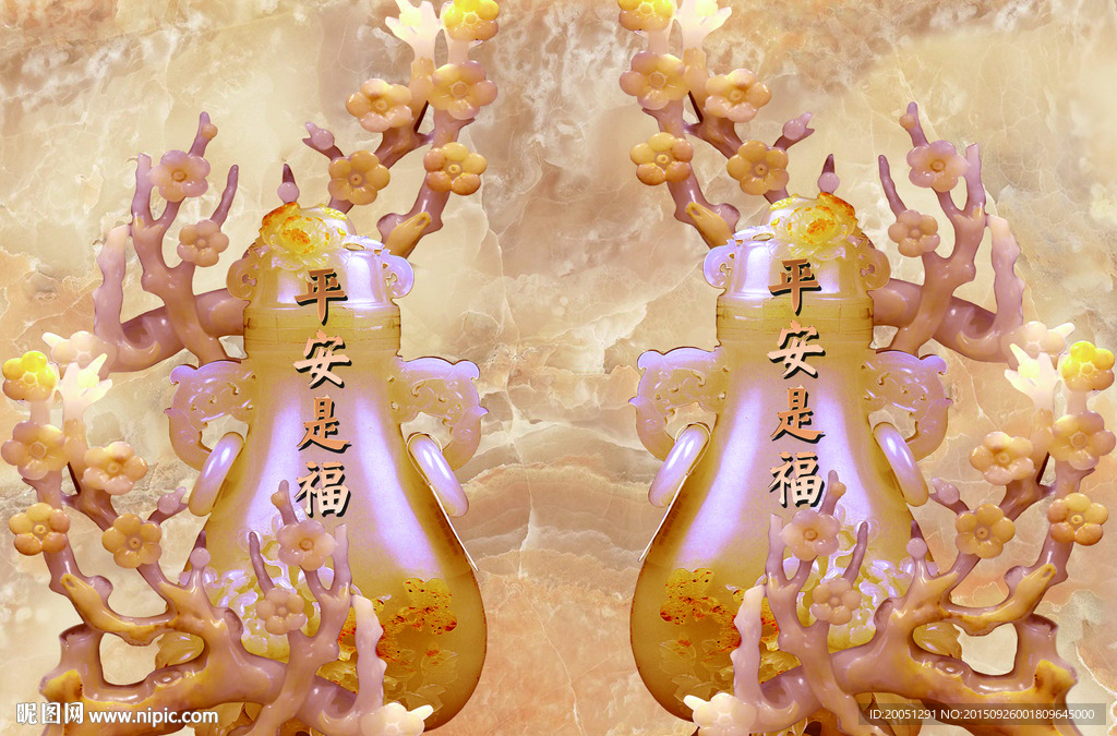 3d玉雕背景墙
