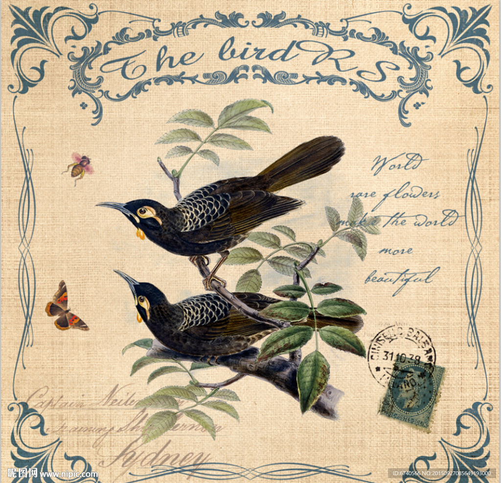 无框画 欧美风格 工艺品贴纸