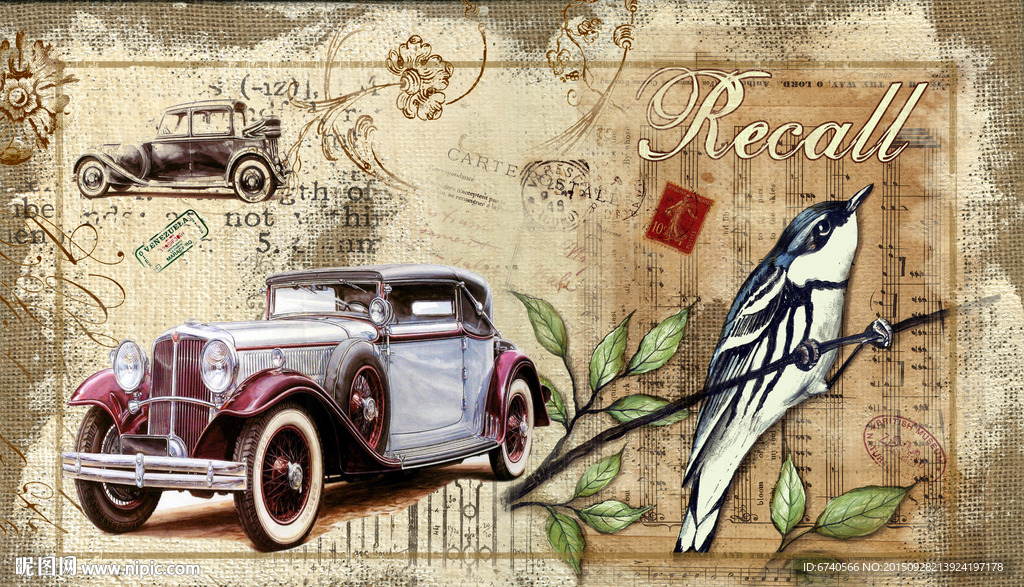 无框画 欧美风格 工艺品贴纸