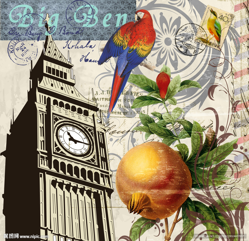 无框画 欧美风格 工艺品贴纸