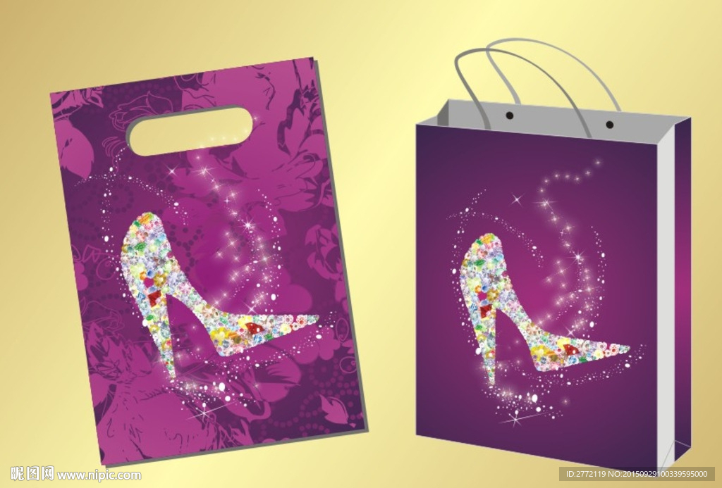 闪闪水晶鞋 手提袋