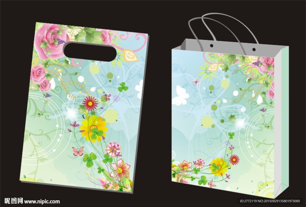 草木绿仙花 手袋