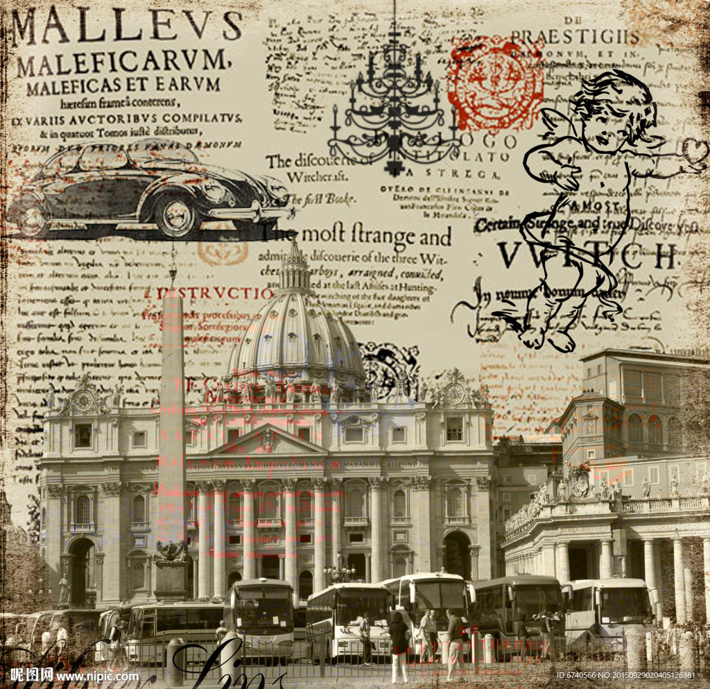 无框画 欧美风格 工艺品贴纸