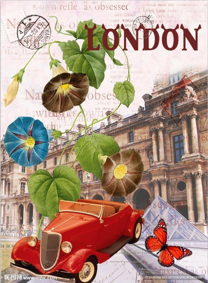 无框画 欧美风格 工艺品贴纸