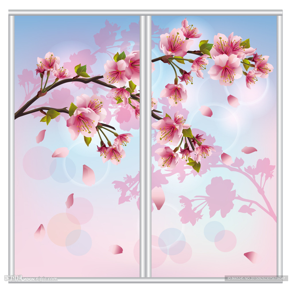 桃花移门