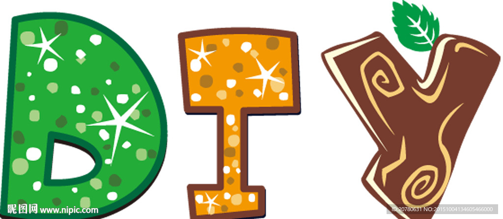 diy字体 diy素材 卡通