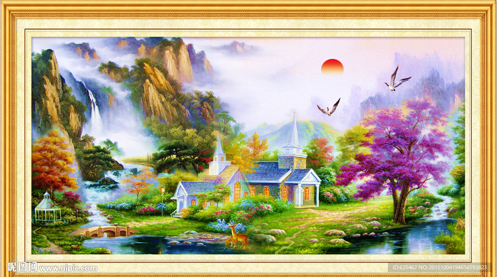 山水画 山水风景