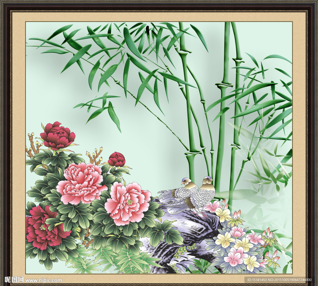 牡丹装饰画