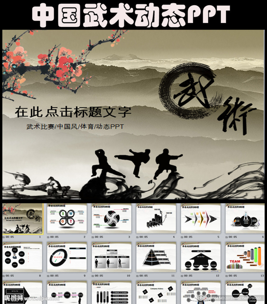 中国功夫太极拳武术指导中国风