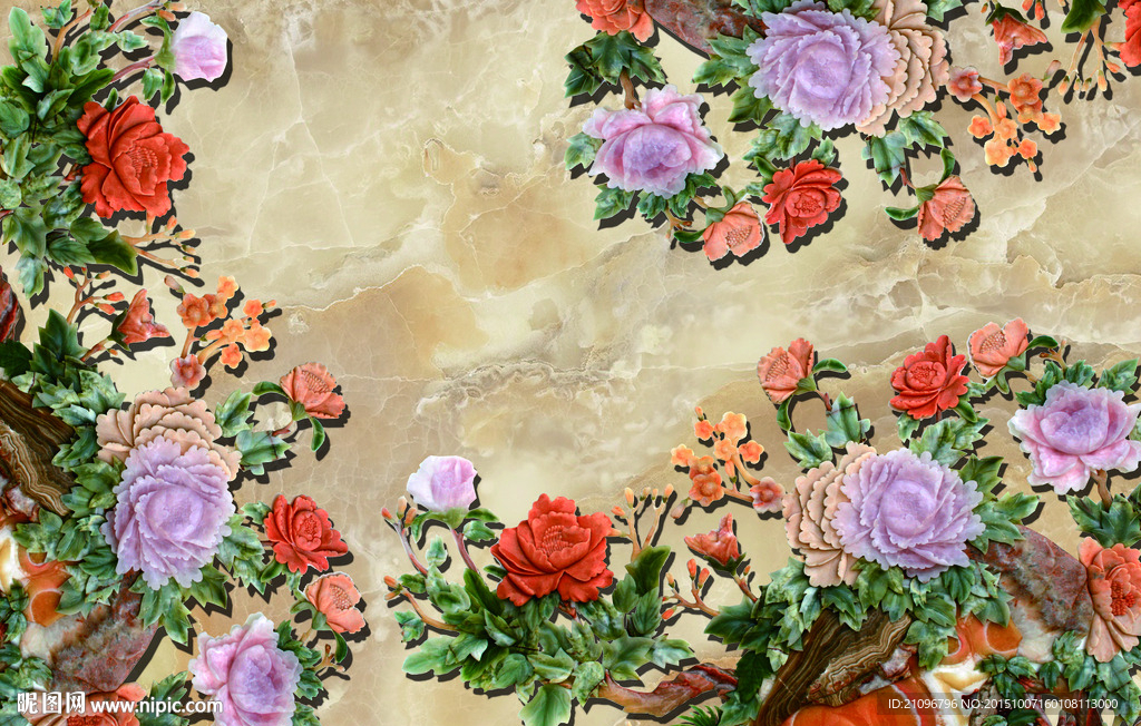 玉雕电视背景墙