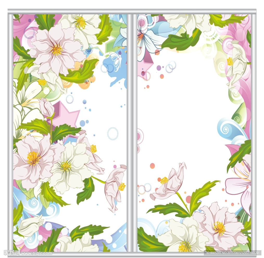 花朵移门