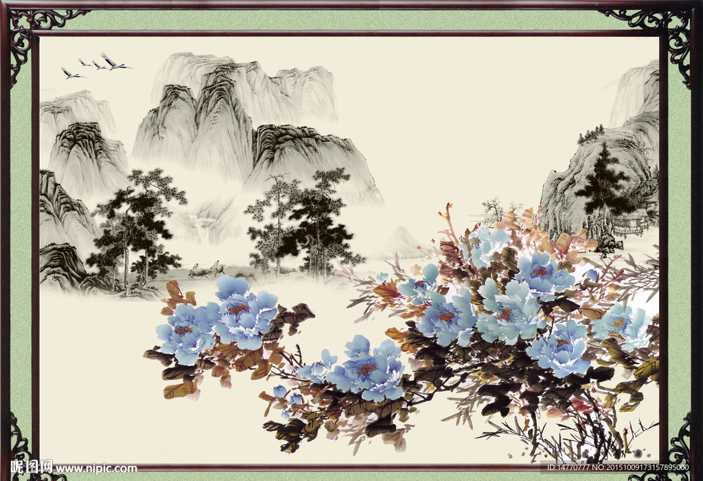 国画牡丹