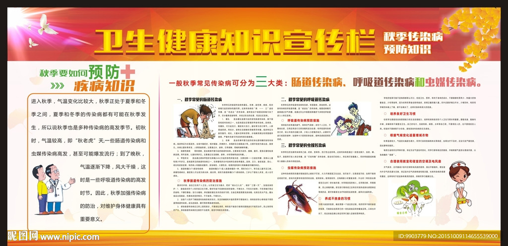 秋季健康教育宣传栏