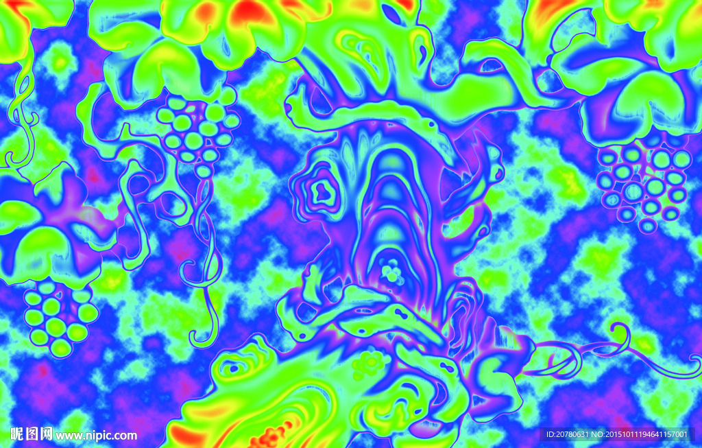 大槐树抽象手绘