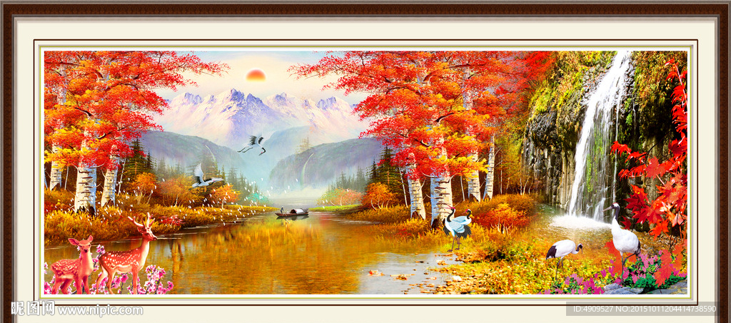 山水画 山水风景