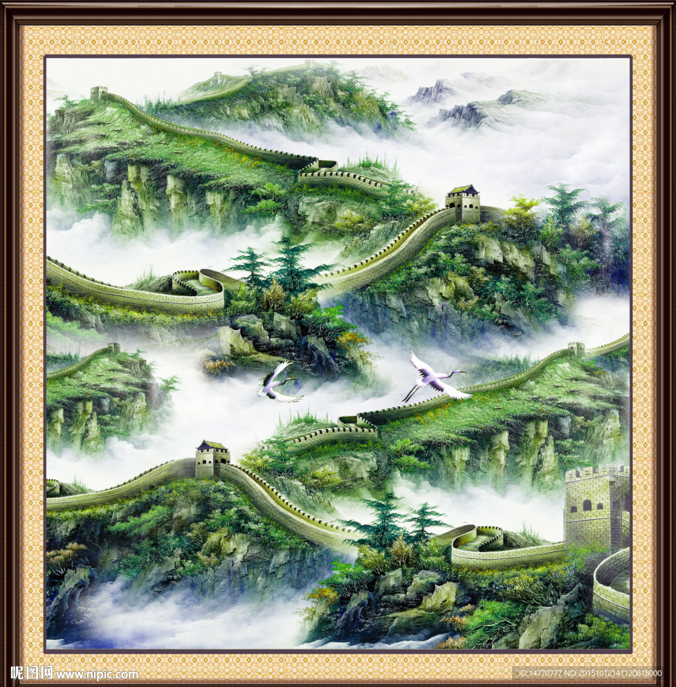 长城风景国画