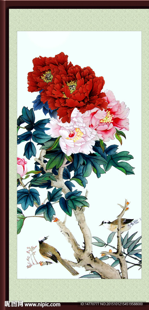 牡丹装饰画