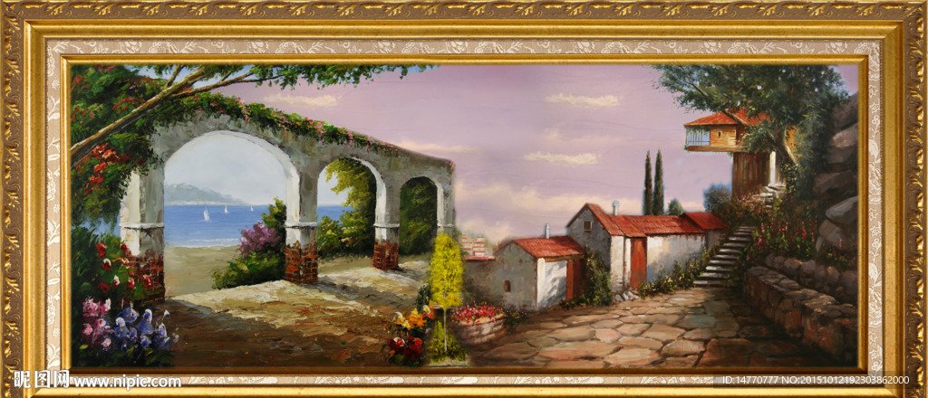 油画地中海