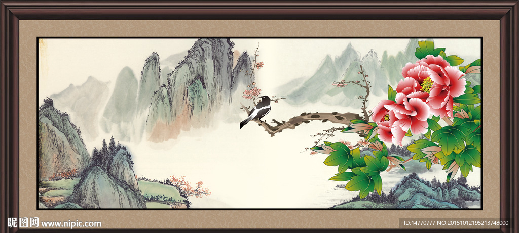 国画牡丹