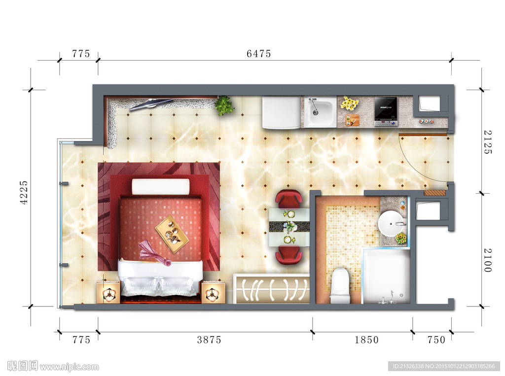精品室内平面户型图