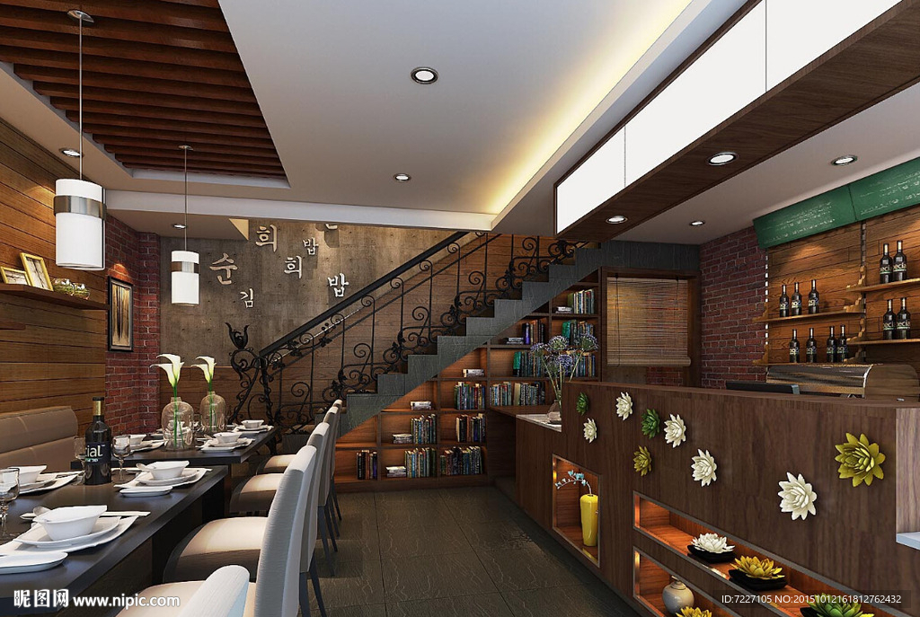 韩式料理店模型