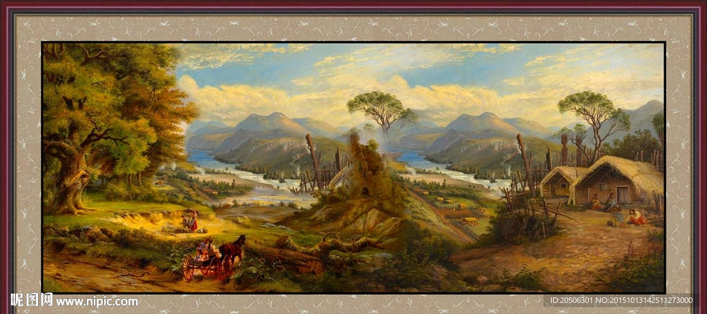 山水油画