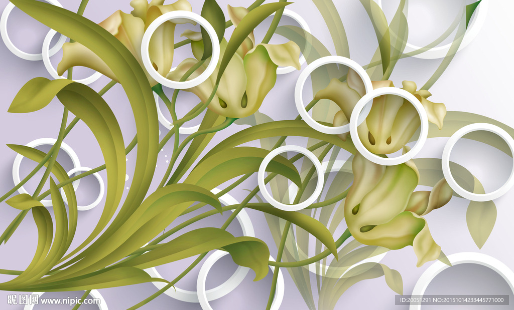 3d背景墙 抽象花纹