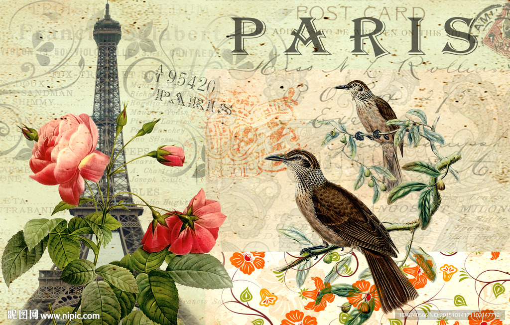 无框画 欧美风格 工艺品贴纸