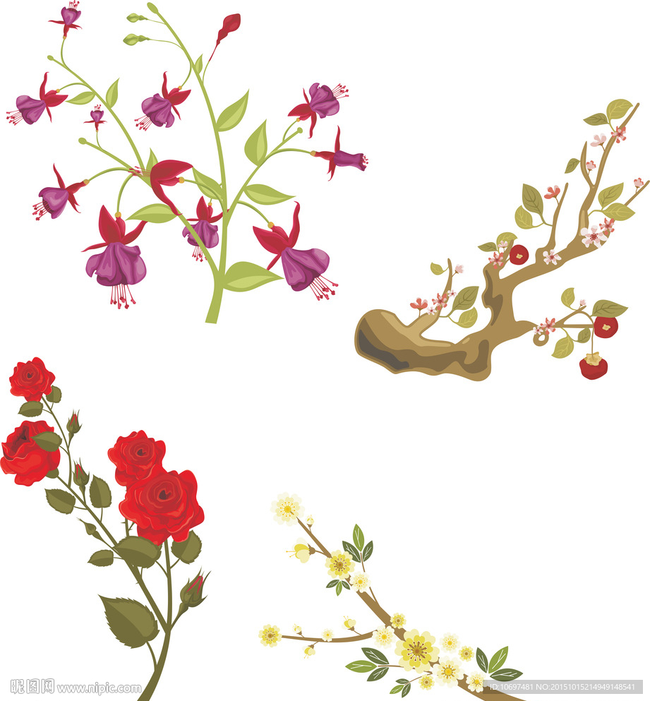 手绘精美花卉