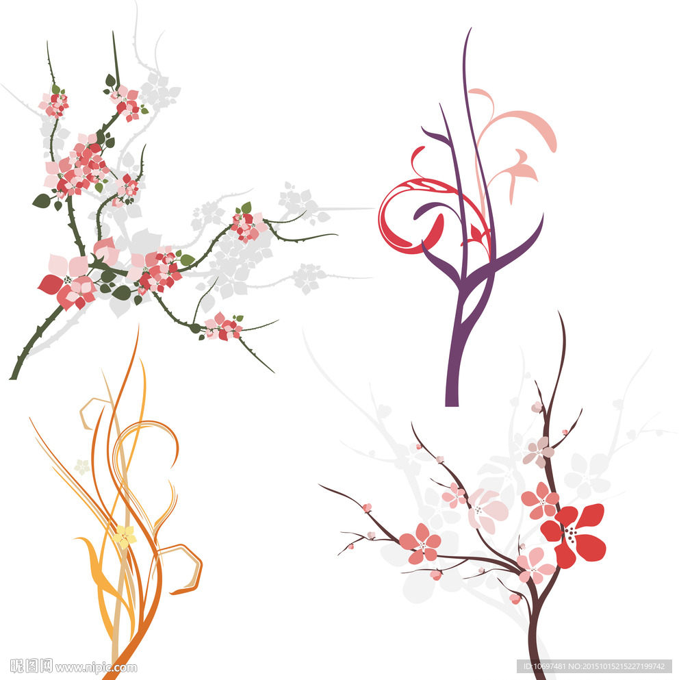 手绘精美花卉