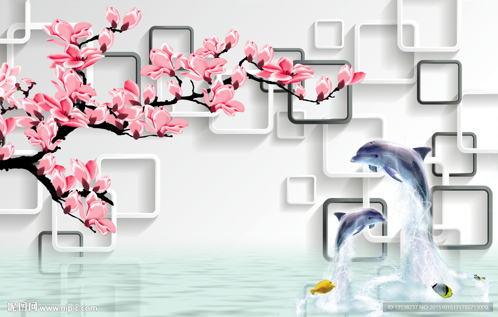 现代壁画背景