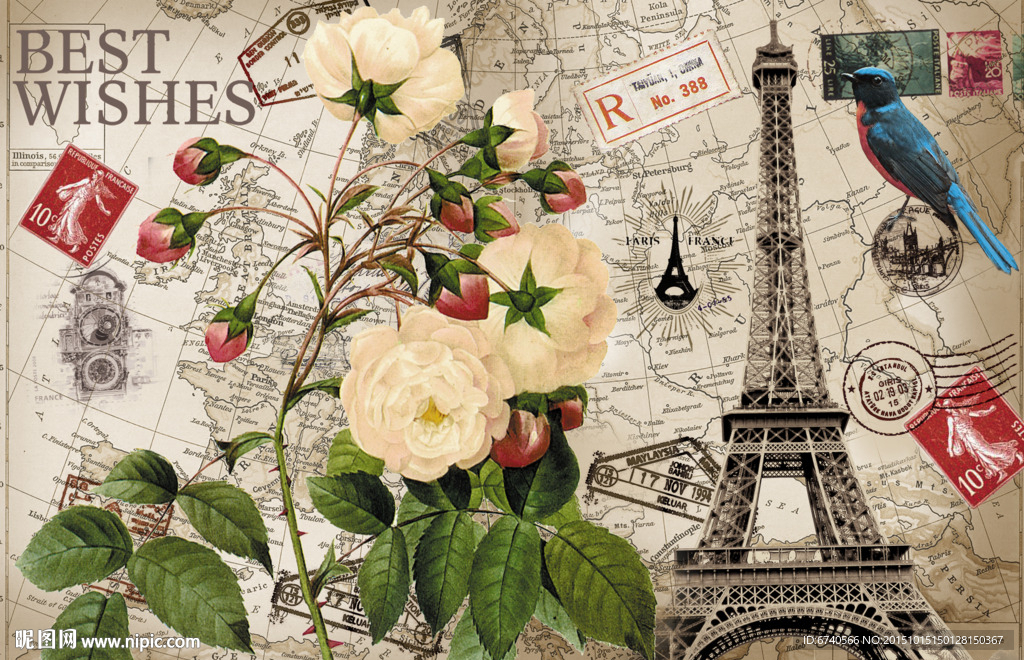 无框画 欧美风格 工艺品贴纸