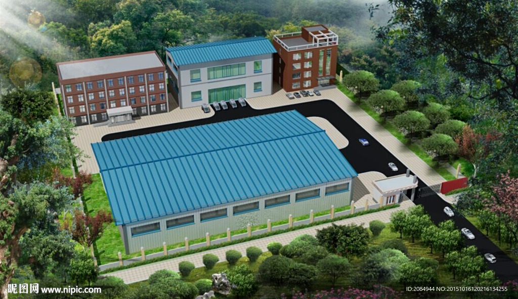 厂区规划鸟瞰图