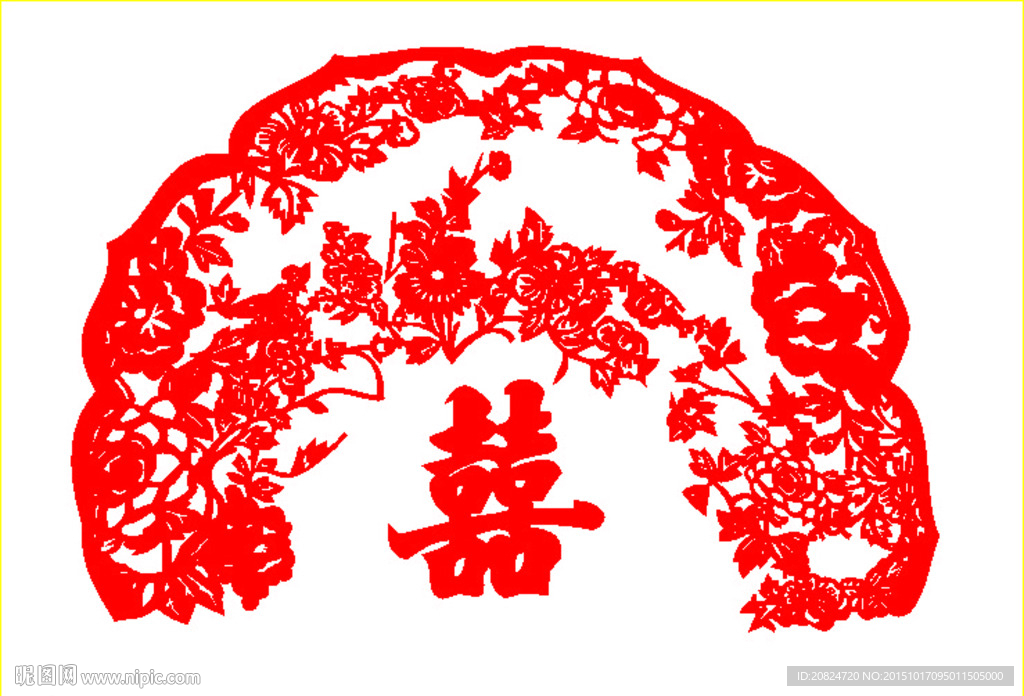 婚庆花纹矢量图