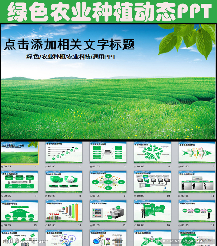 绿色农业种植科技粮食生产PPT