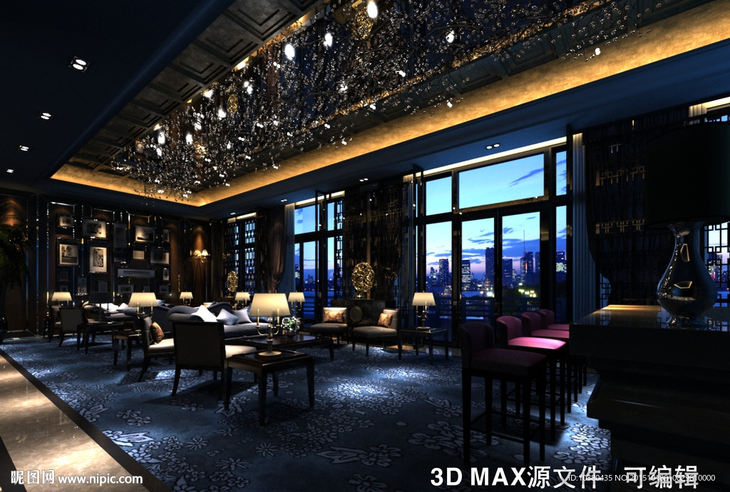 休闲餐厅（有灯光材质可直接）