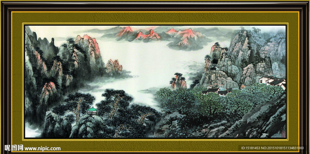水墨国画山水