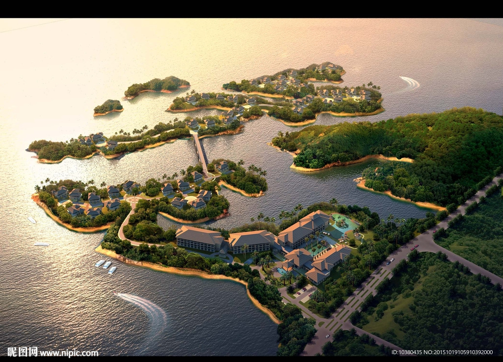 湖心别墅（精细分层）