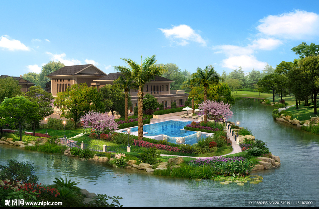 别墅园林效果图