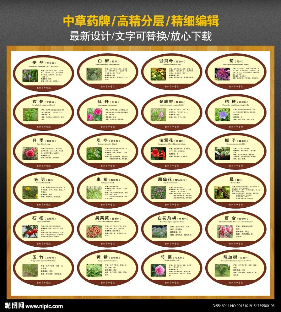 中草牌 中药简介
