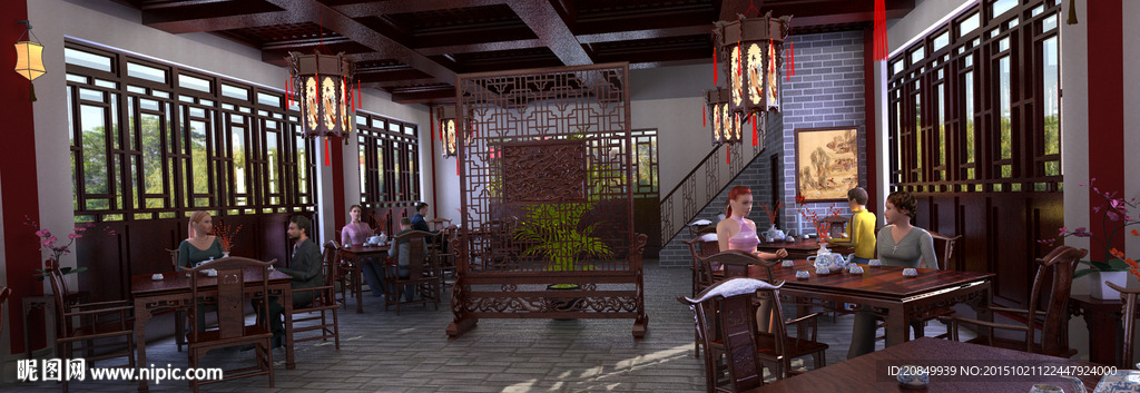 茶楼室内动画