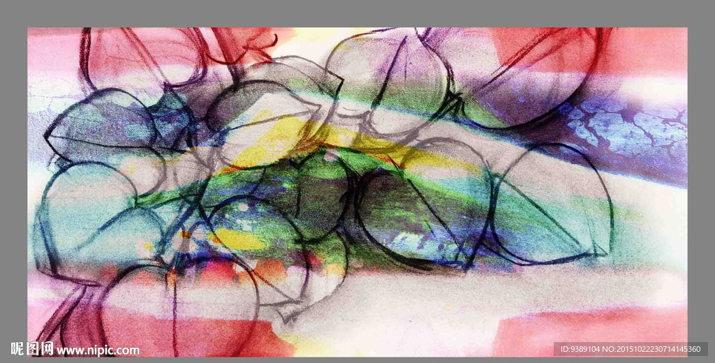 树叶油画