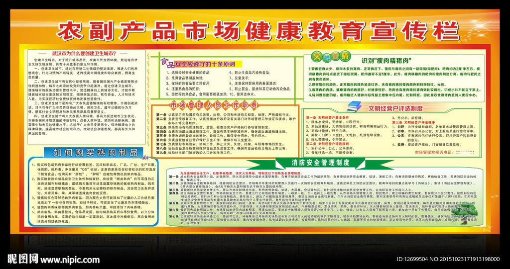 农副产品健康教育宣传栏展板设计