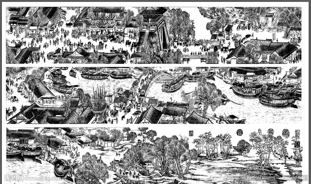 清明上河图矢量图