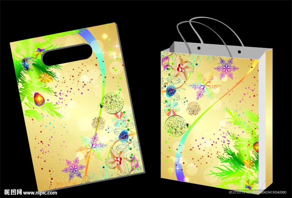 金闪叶青 礼品袋