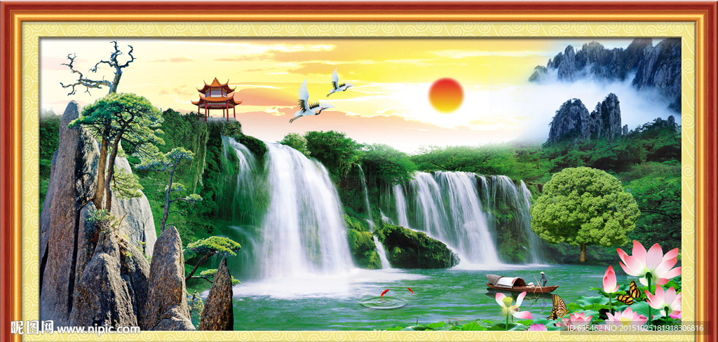 山水画 山水风景