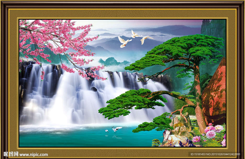 山水迎客松