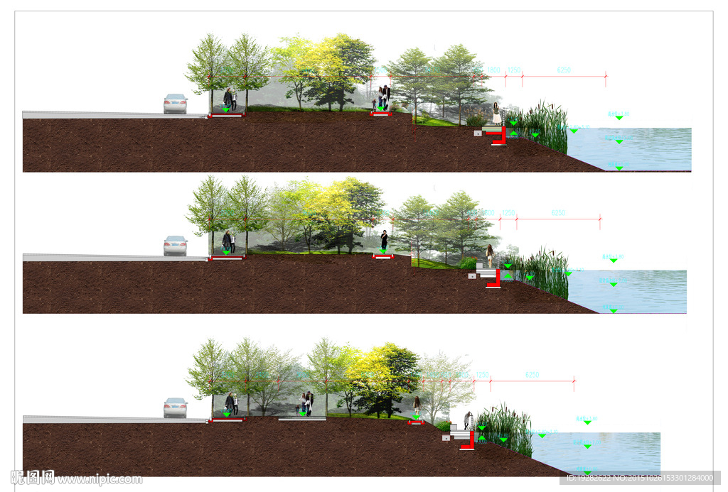 景观地形剖面图