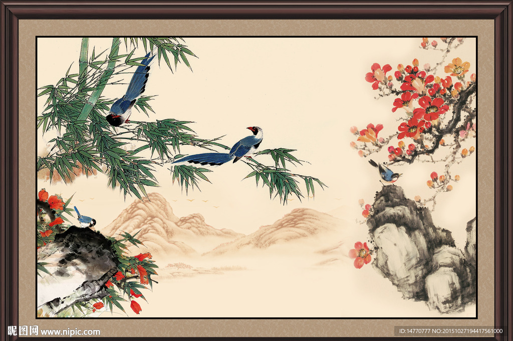 花鸟壁画