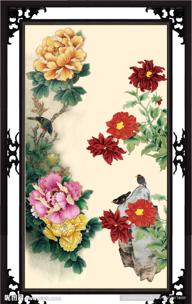 花开富贵装饰画
